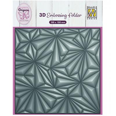 Nellie's Choice 3D Embossing Folder - Origami Stars